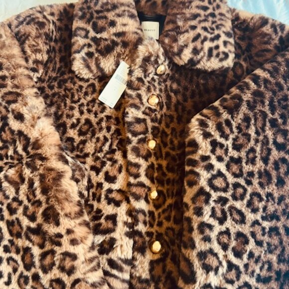 Anthropologie Faux-Fur Leopard Jacket - Picture 6 of 11